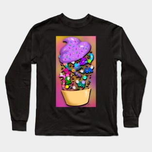 Exploding Cupcake Long Sleeve T-Shirt